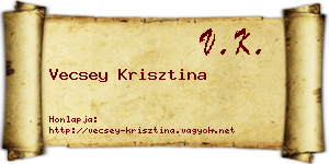 Vecsey Krisztina névjegykártya