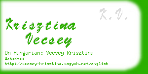 krisztina vecsey business card